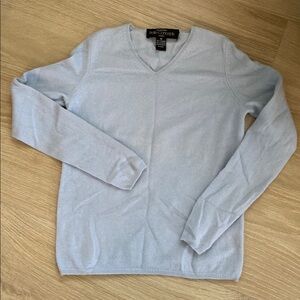 Bloomingdale's Blue V-Neck Sweater